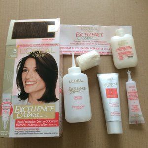 - L' Oreal Paris excellent cream Natural Brown hair dye triple action NEW
